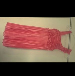 Salmon colored dress